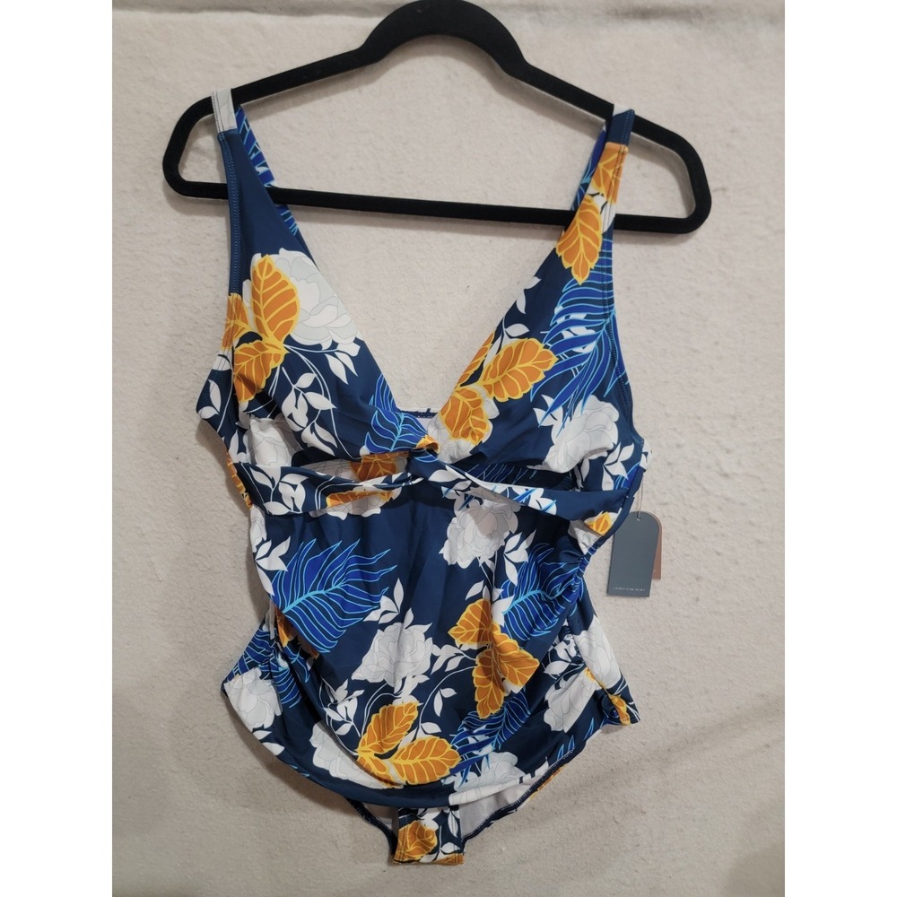 Smismivo‎ Women's Floral One Piece Swimsuit Tummy Control Size XXL NWT
